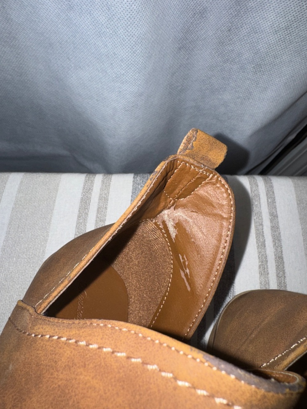 Brown Faux Leather Ankle Booties - Picture 5 of 5